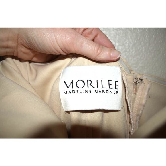 Morilee Champagne Sheath Strapless Bridesmaid Dress Size 8 - Picture 4 of 7